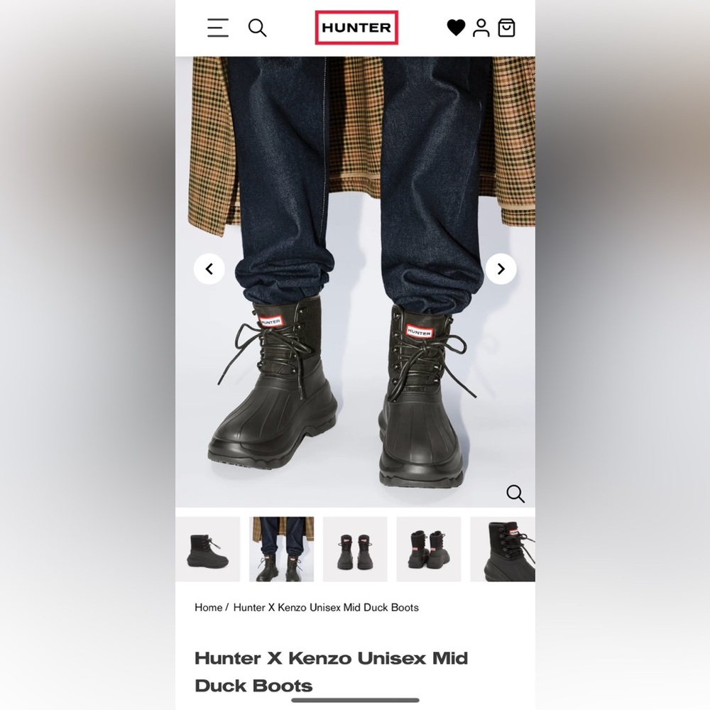 Hunter X Kenzo Unisex Mid Duck Boots - BNIB - Men’s 13
